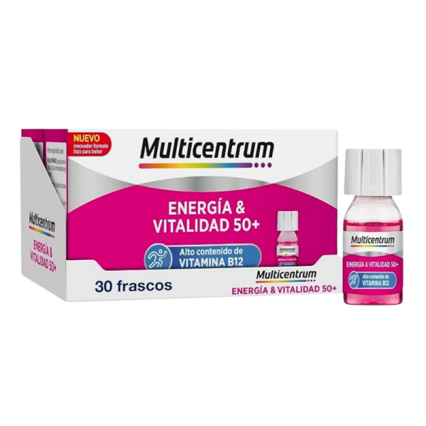 Multicentrum Energía & Vitalidad 50+ 30 Frascos Sabor Frambuesa 7 ml