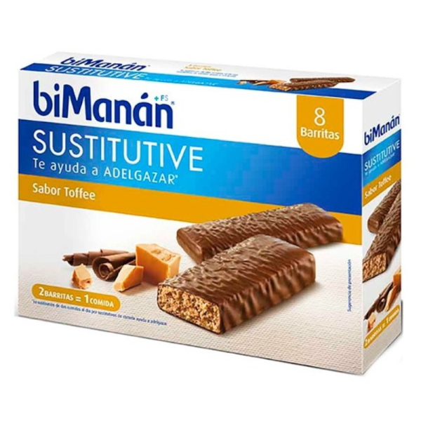 Bimanán Sustitutive Barrita Toffe 8 unidades